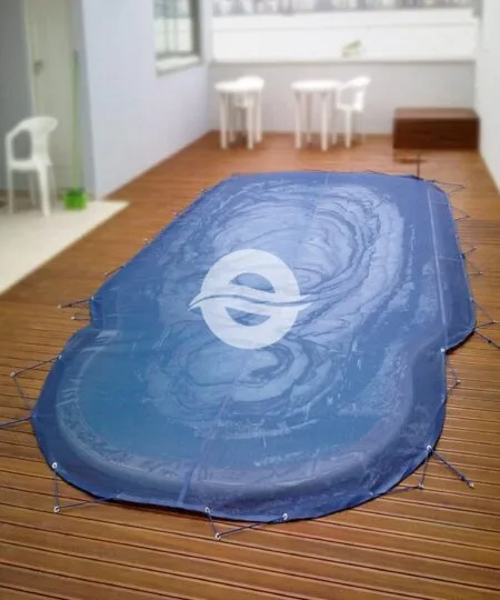 Capa Tela Azul Escuro para piscinas